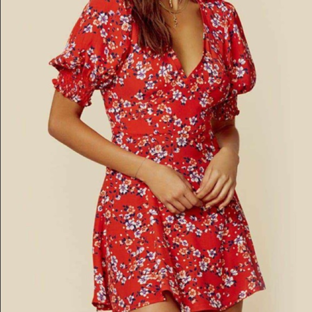Blue Life Sexy Casual Red Floral Mini Dress Amaris